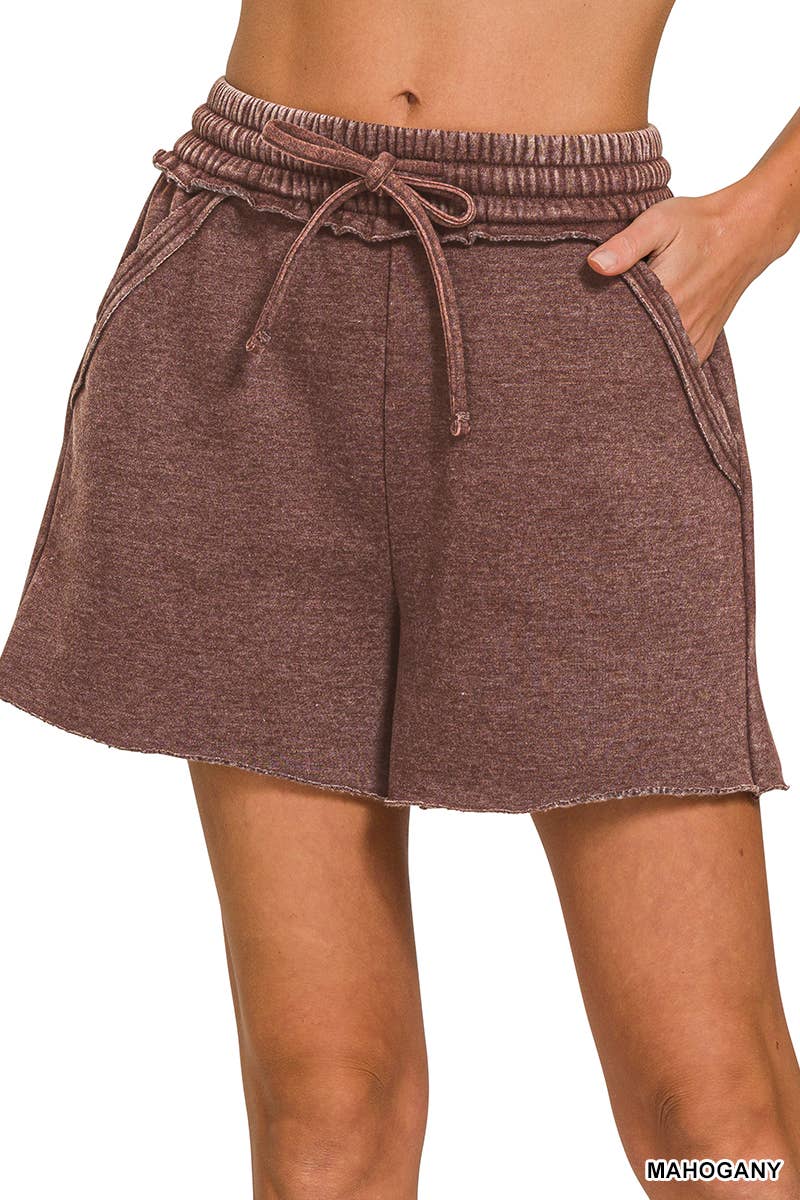 Fleece Shorts Acid Wash & Solid