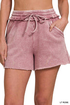 Fleece Shorts Acid Wash & Solid
