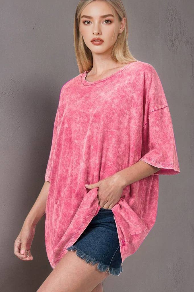 Washed Cotton Oversized Tee