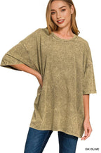 Washed Cotton Oversized Tee