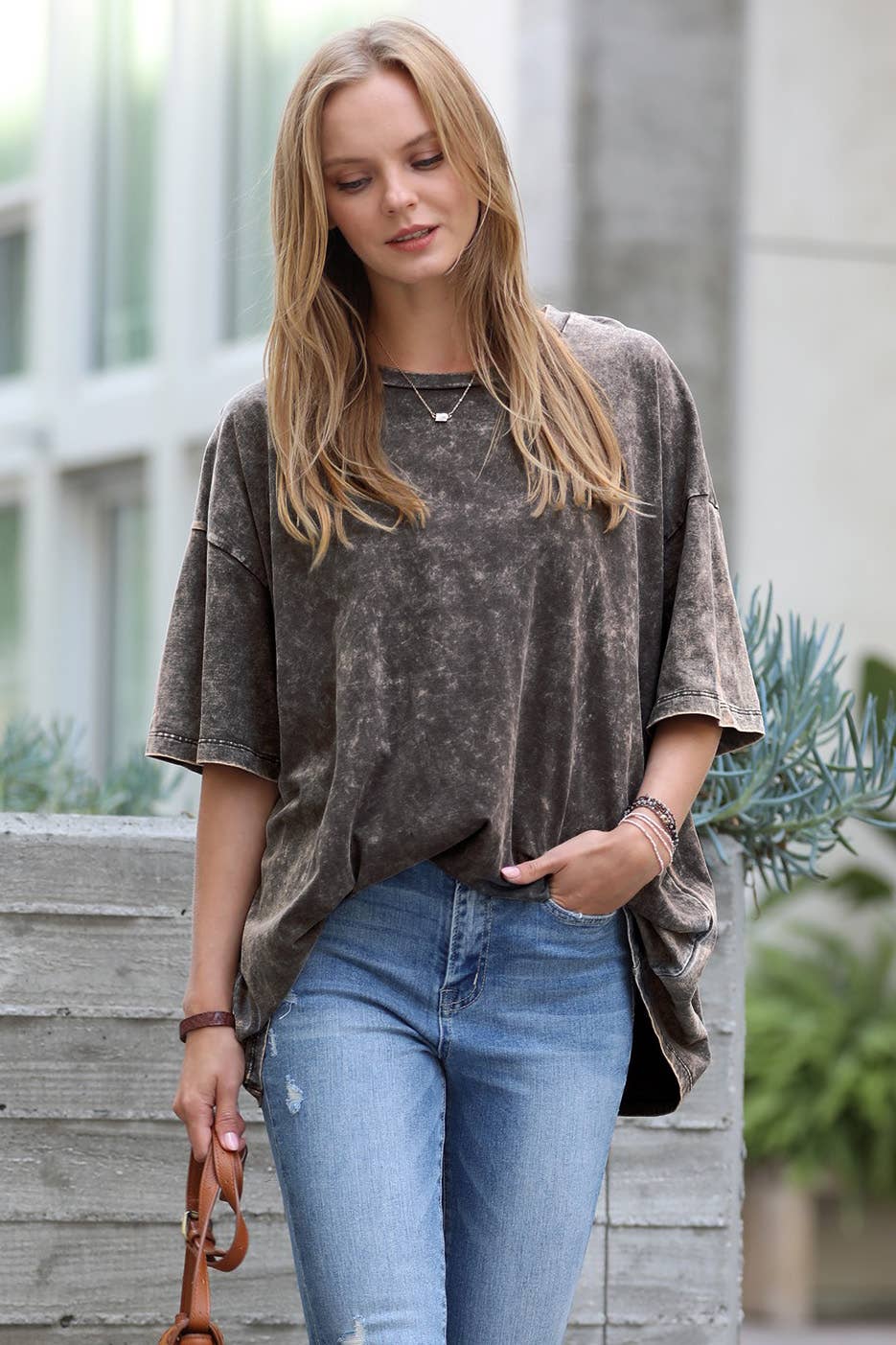 Washed Cotton Oversized Tee