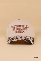 That Sounds Like My Husband’s Problem Two Tone Cotton Hat  Zenana Consgt.