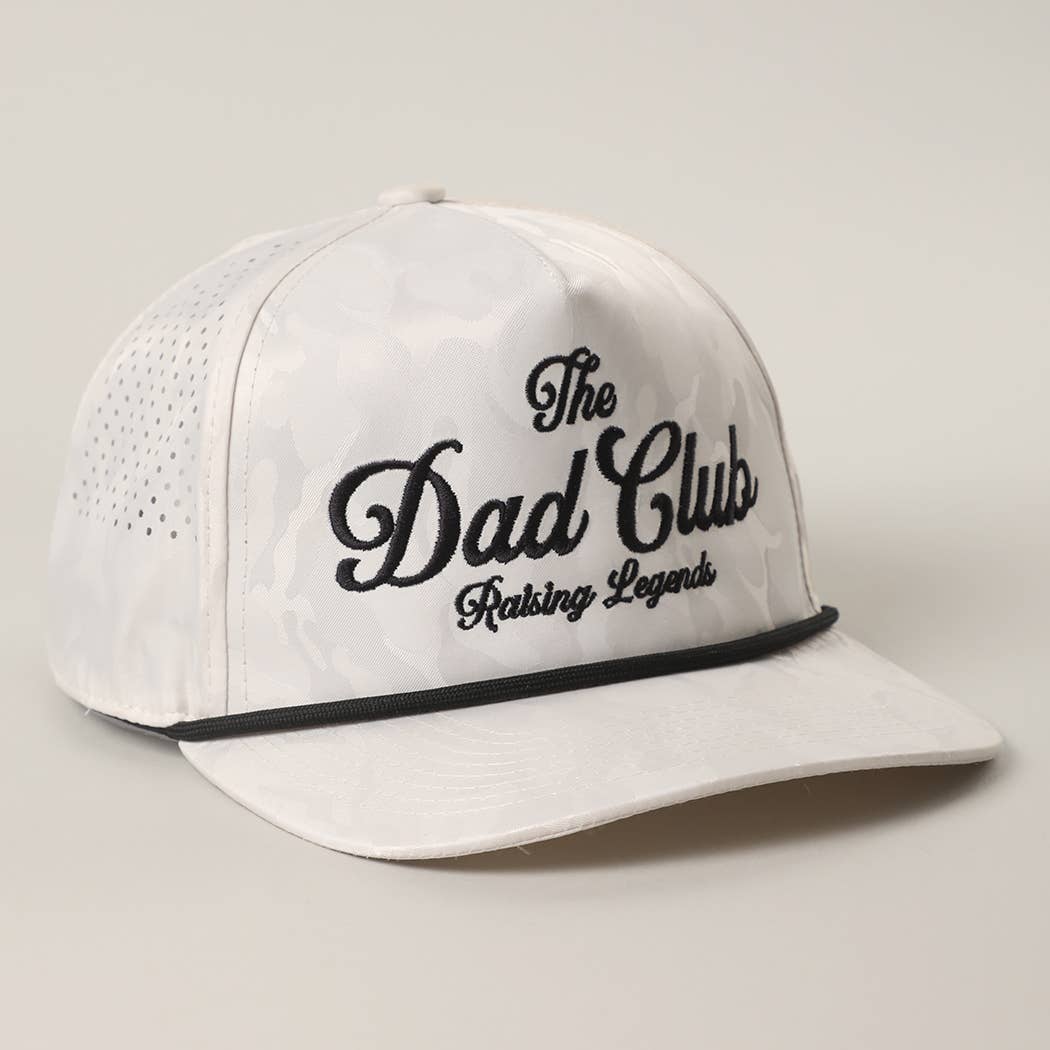 THE DAD CLUB Embroidered White Camo Trucker Hat