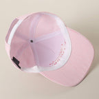 HOT MOMMIN' SUMMER Embroidered Striped Trucker Hat