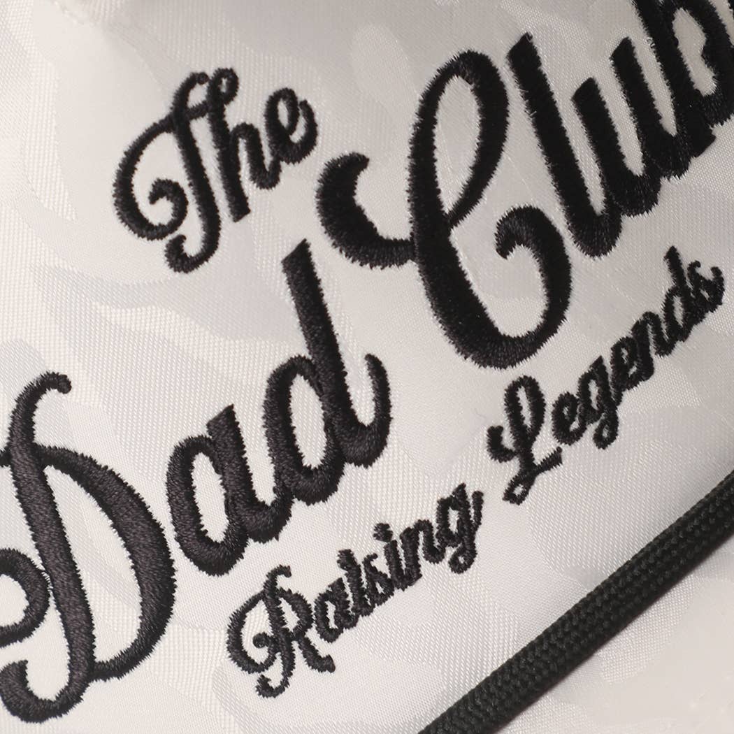 THE DAD CLUB Embroidered White Camo Trucker Hat