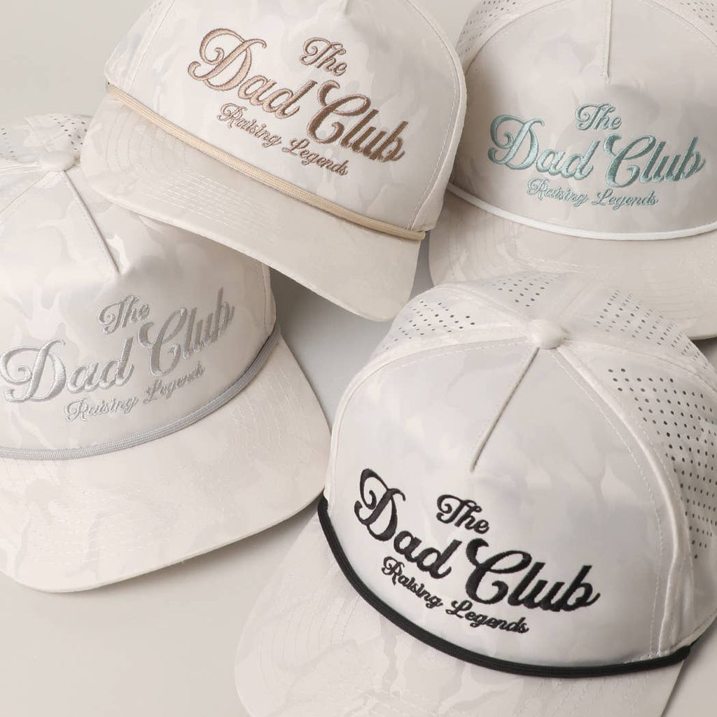 THE DAD CLUB Embroidered White Camo Trucker Hat
