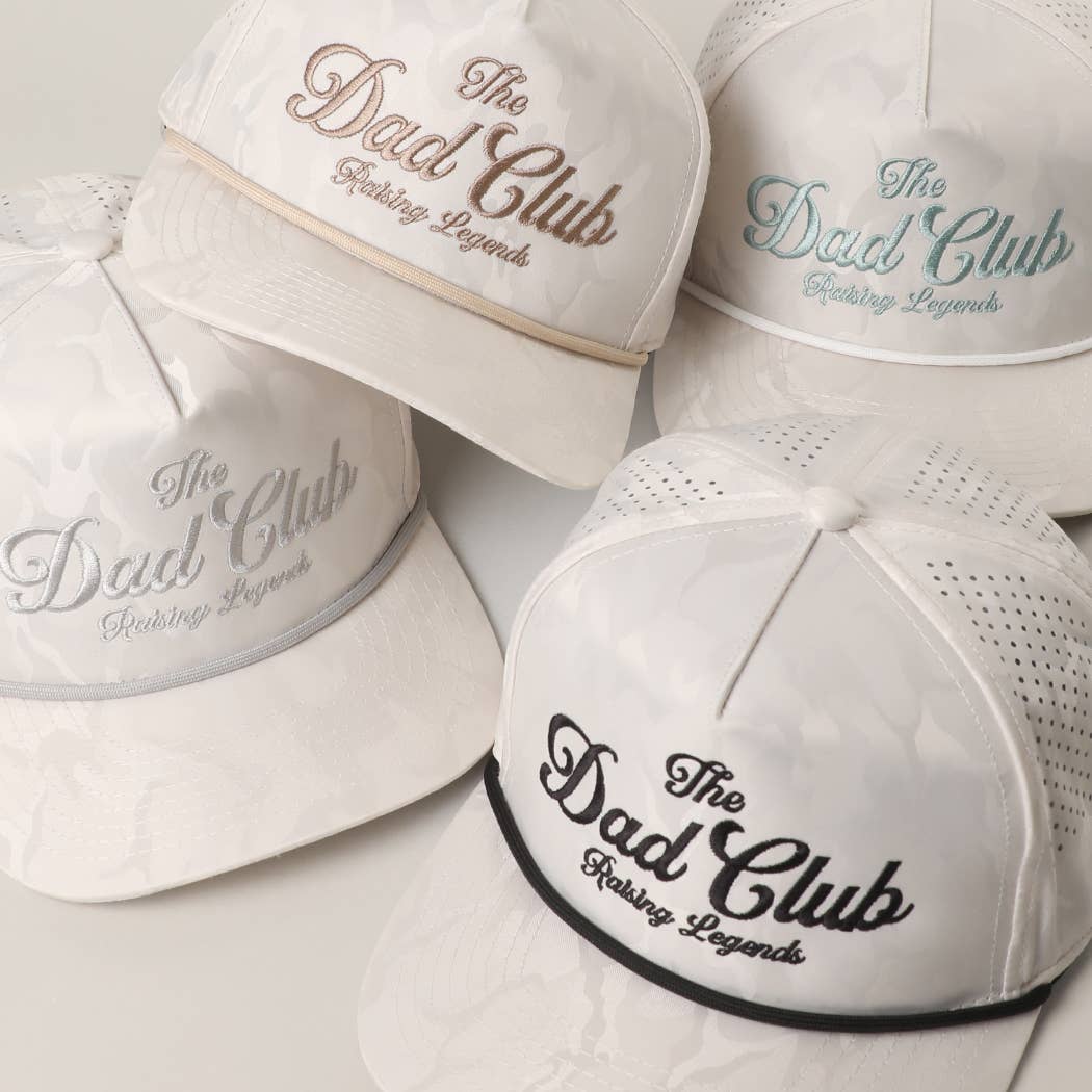 THE DAD CLUB Embroidered White Camo Trucker Hat