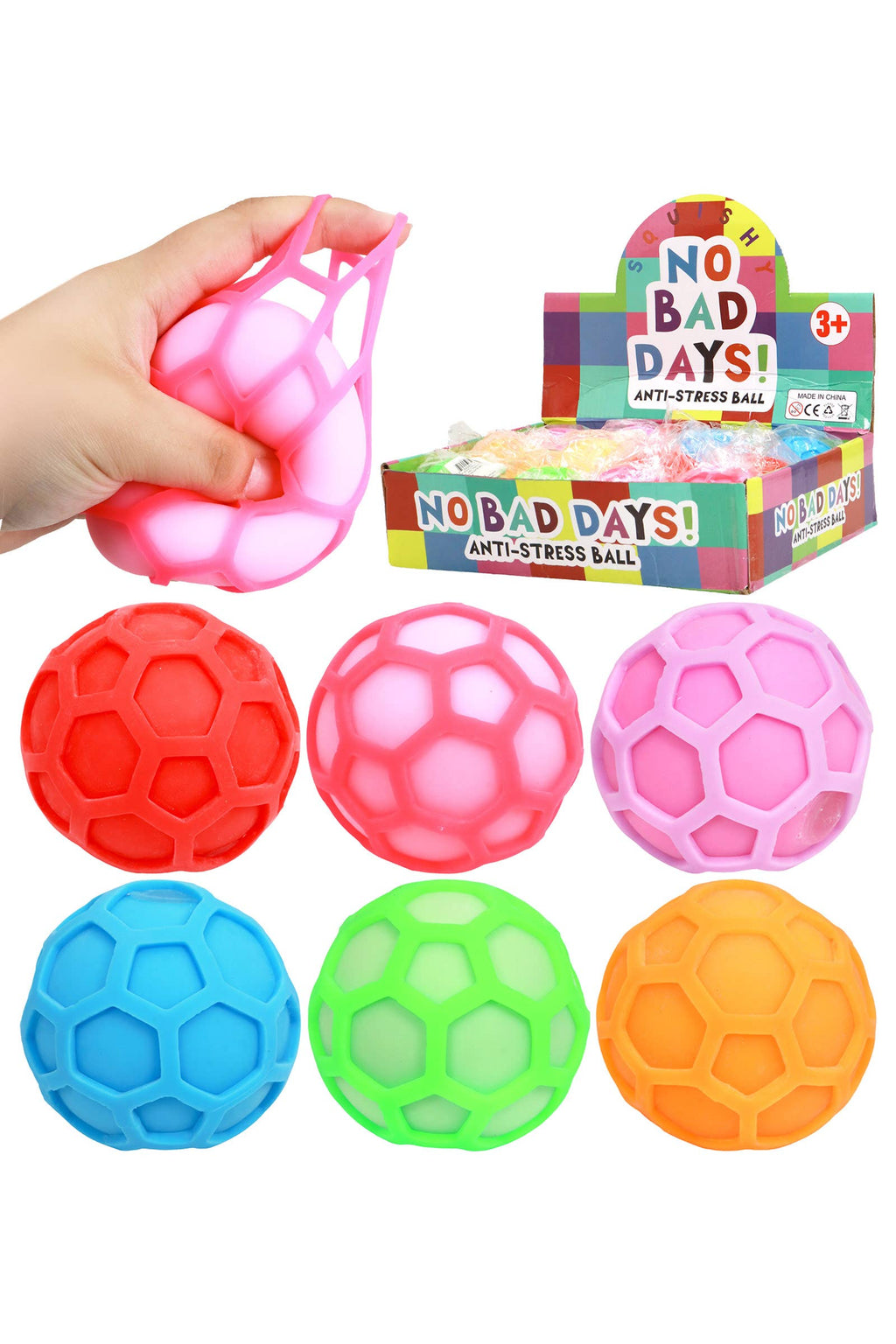 Geometric Net Sphere Slime Filled Squishy Stress Relief Toy