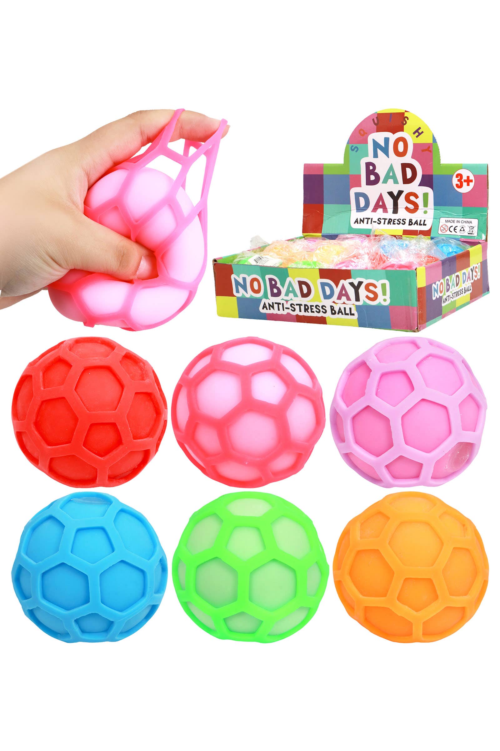 Geometric Net Sphere Slime Filled Squishy Stress Relief Toy