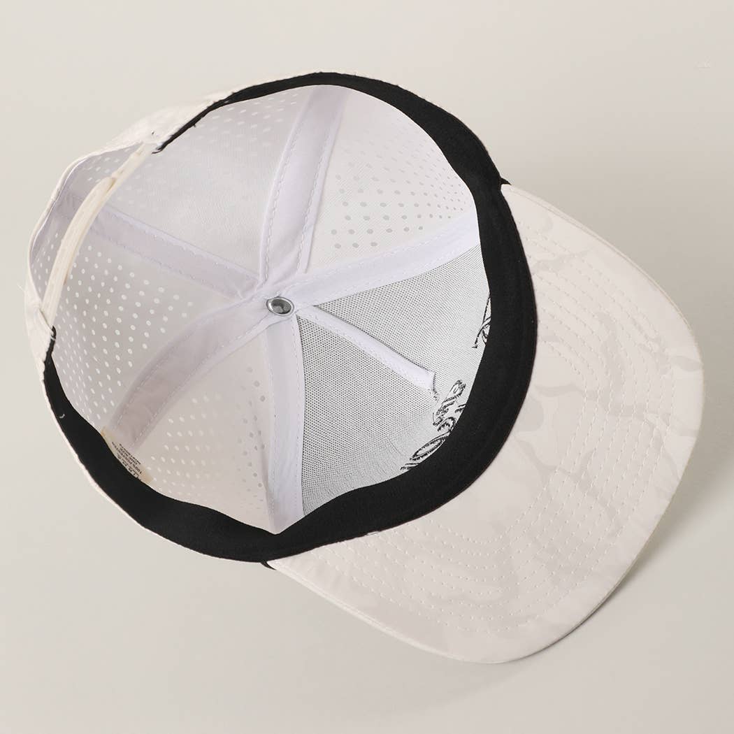 THE DAD CLUB Embroidered White Camo Trucker Hat