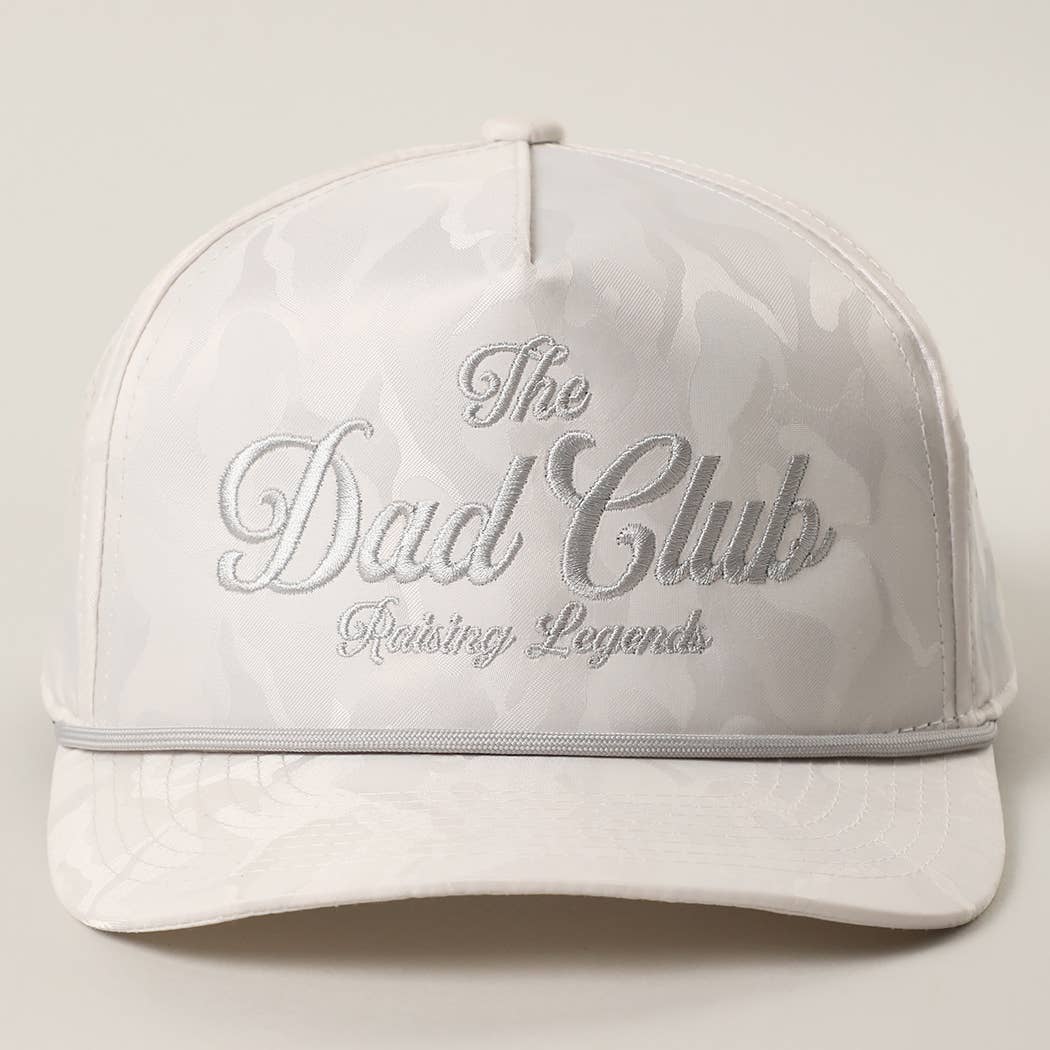 THE DAD CLUB Embroidered White Camo Trucker Hat