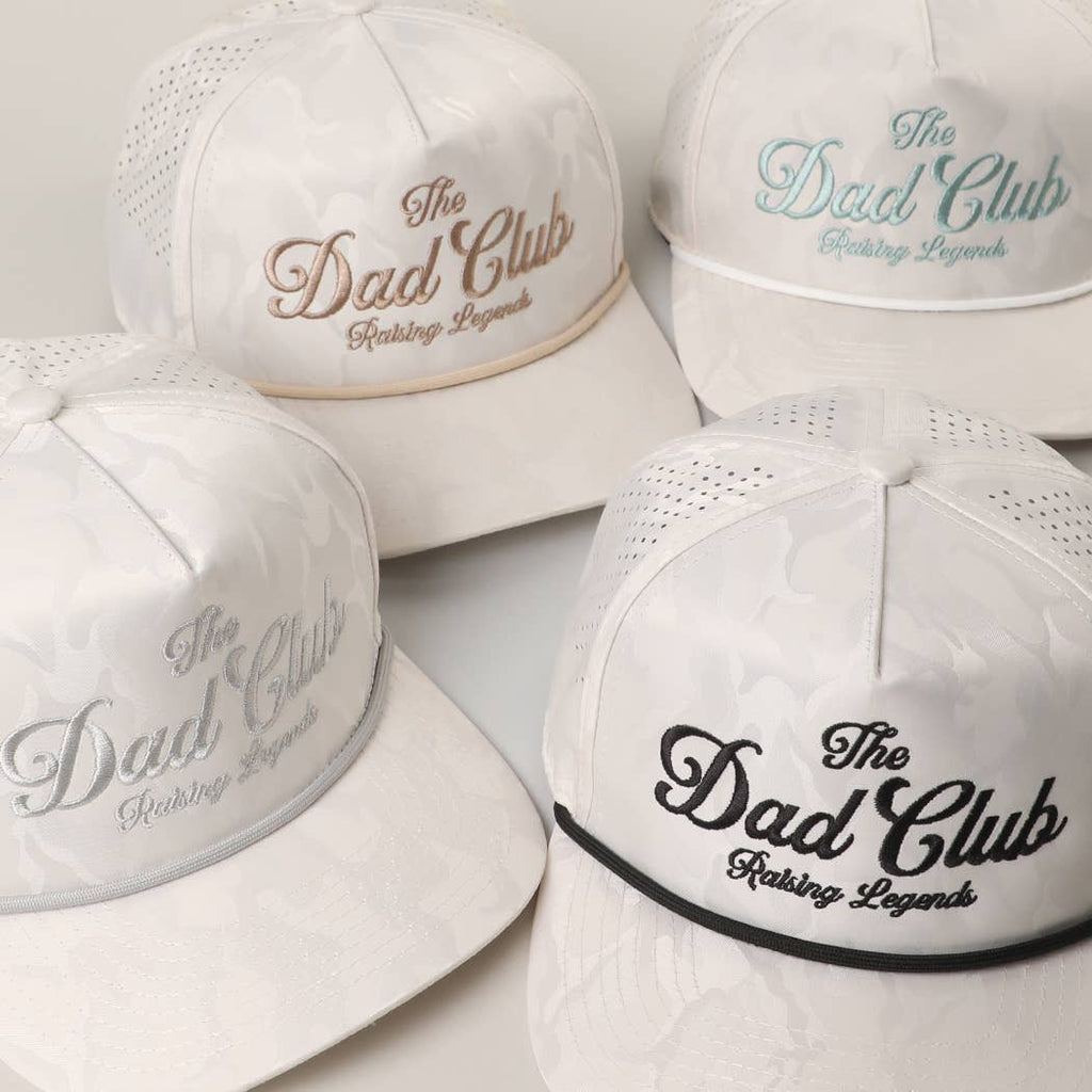 THE DAD CLUB Embroidered White Camo Trucker Hat