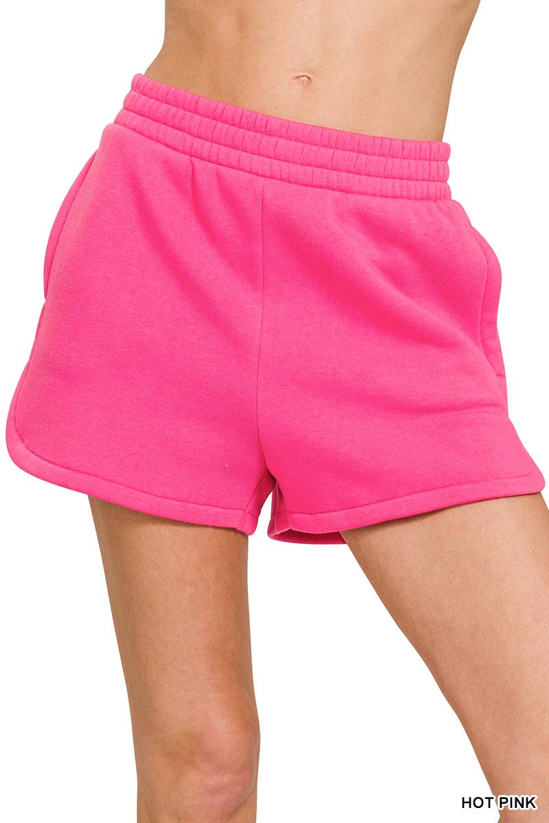 Fleece Shorts Acid Wash & Solid