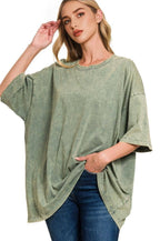 Washed Cotton Oversized Tee