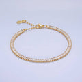 24K Gold Filled CZ Baguette 7inch Tennis Bracelet | WA-2975