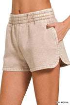 Fleece Shorts Acid Wash & Solid