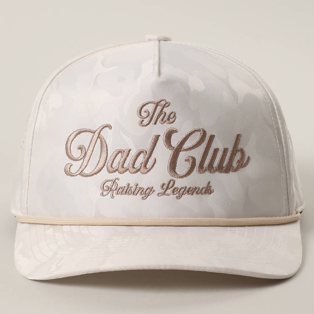 THE DAD CLUB Embroidered White Camo Trucker Hat