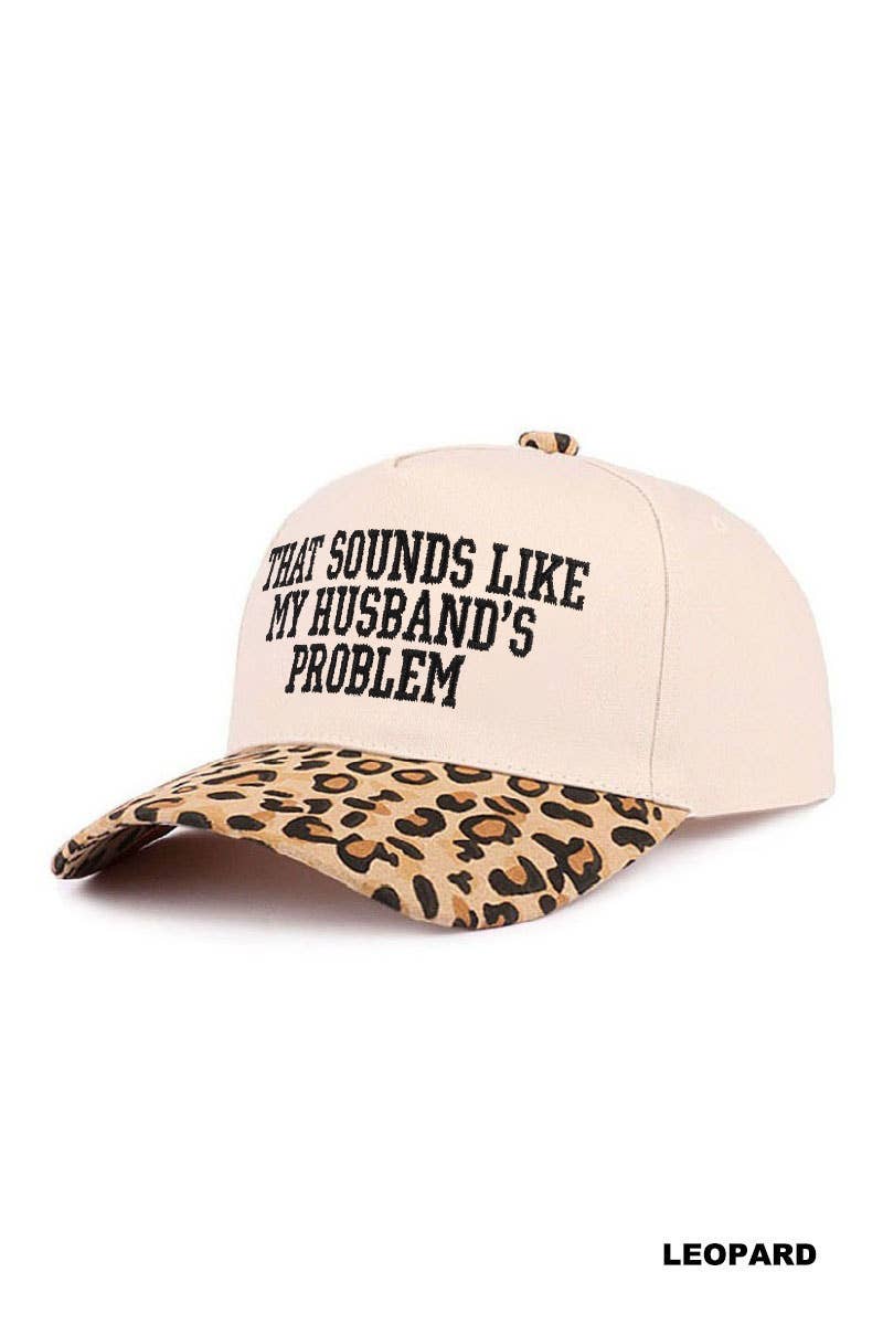 That Sounds Like My Husband’s Problem Two Tone Cotton Hat  Zenana Consgt.