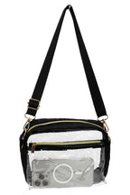 Quilted Clear PVC Crossbody Messenger Bag
