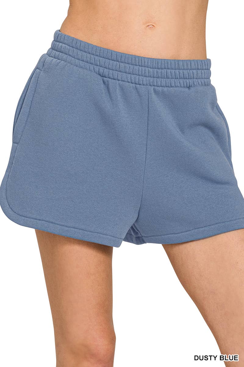 Fleece Shorts Acid Wash & Solid
