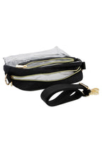 Quilted Clear PVC Crossbody Messenger Bag
