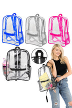 Extra Large Color Outlined Clear Pvc Backpack