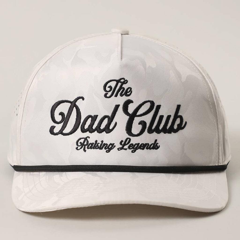 THE DAD CLUB Embroidered White Camo Trucker Hat